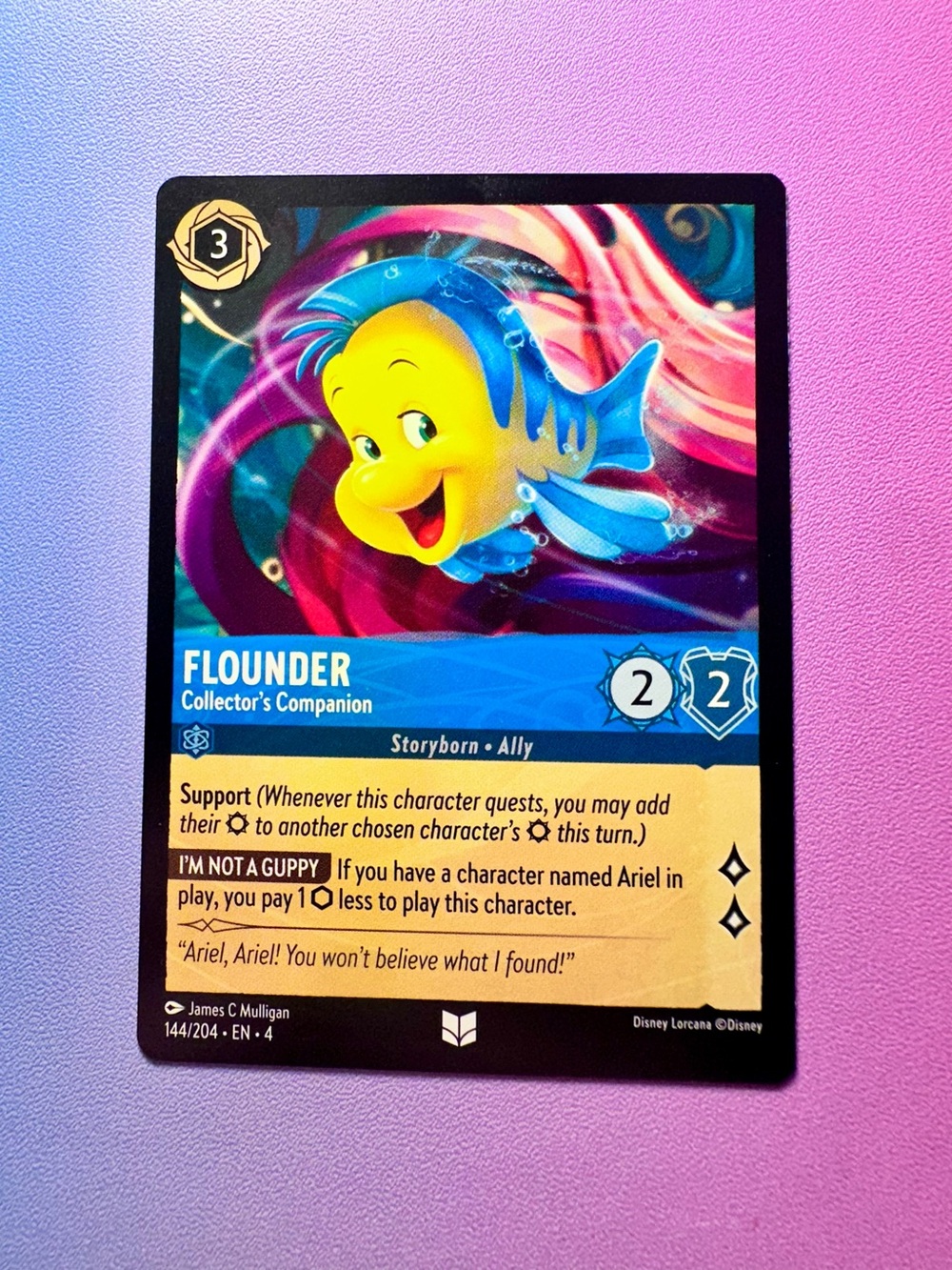 flounder [little mermaid] - 144/204 (uncommon) — lorcana: ursula’s return